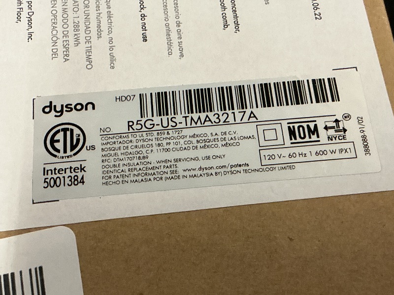 Photo 1 of Dyson Supersonic™ Hair Dryer, No Heat Damage, 5 attachments with Diffuser & Styling Concentrator, Precision Styling Blow Dryer, All Hair Types