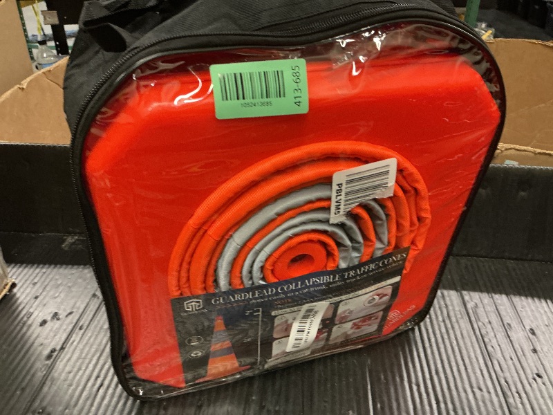 Photo 1 of 4 Pack 28 inch Collapsible Traffic Cones with LED Light, Safety Cones with Reflective Collars, Multi Purpose Pop Up Extendable Road Safety Cone by GUARDLEAD
