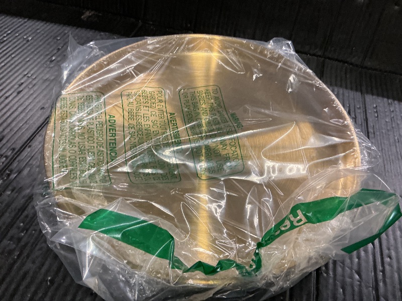 Photo 1 of 3 Pcs Gold Tray, 12 inch Round Serving Tray Stainless Steel, Bar Circle Decorative Plate, Coffee Table Metal Decor Dishes, Vanity Tray Jewelry Makeup Organizer for Bathroom Candle Perfume