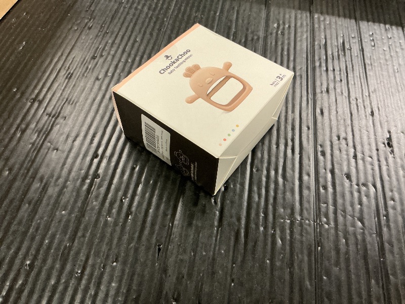 Photo 1 of 2 Pack Baby Teething Toy Silicone Teething Mitten for Babies Over 3 Months Anti Dropping Wrist Hand Teethers Baby Chew Toys for Sucking Needs, BPA Free (Pink & Caramel)