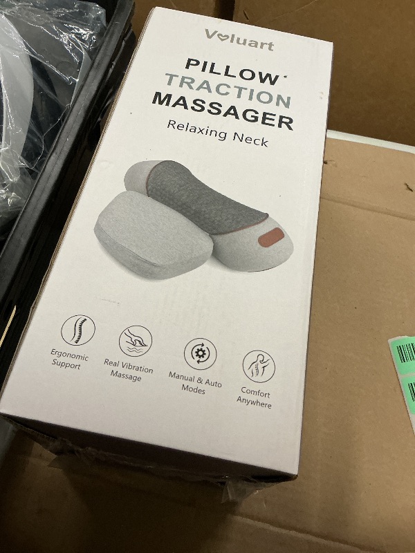 Photo 1 of 3-in-1 Neck Massager Pillow for Pain Relief, Featuring Heat & Gentle Support, Cervical Massage Pillow for Neck, Shoulder & Back, Ergonomic Design for Daily Comfort, Plug-in Use for Continuous Power