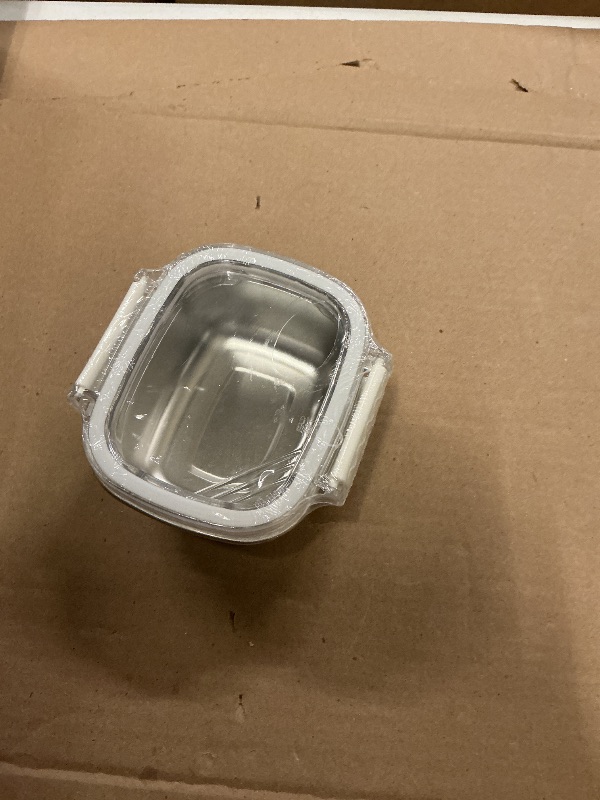 Photo 1 of 14oz Stainless Steel Lunch Box With Leakproof Tempered Glass Lids Microwavable Stainless Steel Food Storage Containers Stackable Freezer Fruit Snack Meal Prep Metal Bento Box for Travel Picnic Square