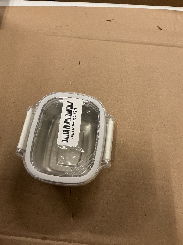 Photo 1 of 14oz Stainless Steel Lunch Box With Leakproof Tempered Glass Lids Microwavable Stainless Steel Food Storage Containers Stackable Freezer Fruit Snack Meal Prep Metal Bento Box for Travel Picnic Square