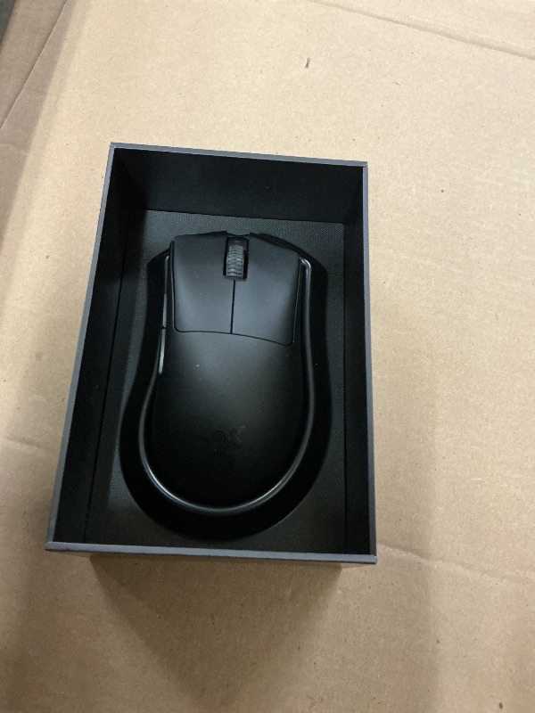 Photo 1 of Razer DeathAdder V3 Pro Gaming Mouse: 63g Ultra Lightweight - Focus Pro 30K Optical Sensor - Fast Optical Switches Gen-3 - HyperSpeed Wireless - 5 Programmable Buttons - 90 Hr Battery - Black