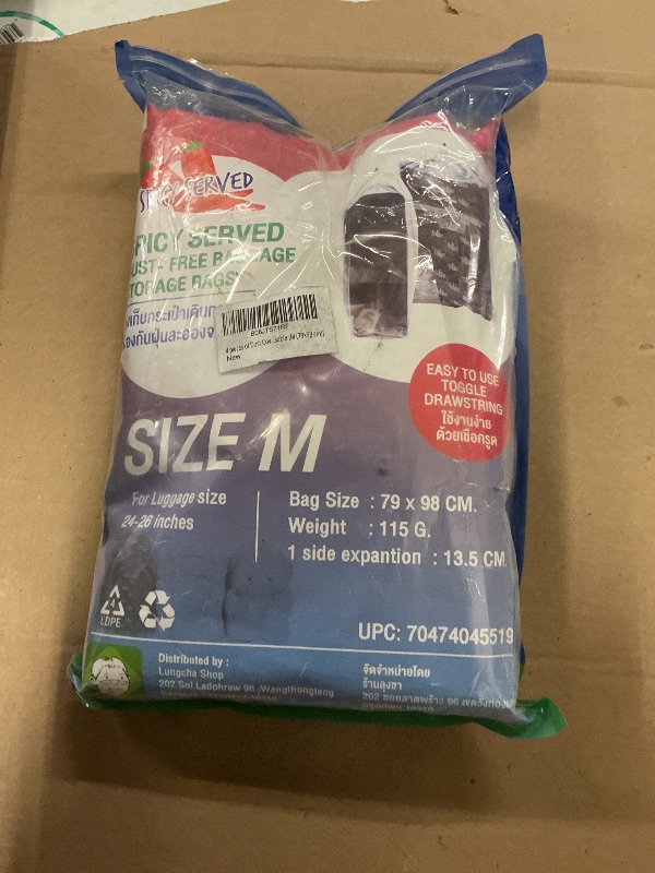 Photo 1 of 4 pieces of Dust Cover Big Plastic Drawstring Bags Multi-Purpose for Storage and Keeping Luggage, Big Dolls, Blankets, Pillows, Suitcase Good for Household Organizing Reusable (M (79x98 cm))