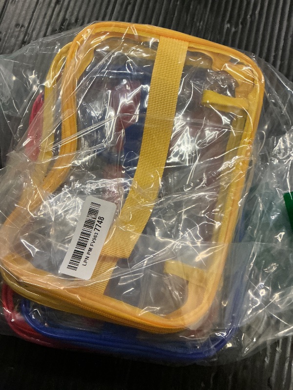 Photo 1 of 3 Packs Clear Toy Storage Bags- 9.4 x 6.7 x 4.3 Inch Transparent PVC Toy Organizing Bags with Zipper- Waterproof Toy Storage Organizer Pouch for Building Blocks, Small Toys (Red, Blue, Yellow)