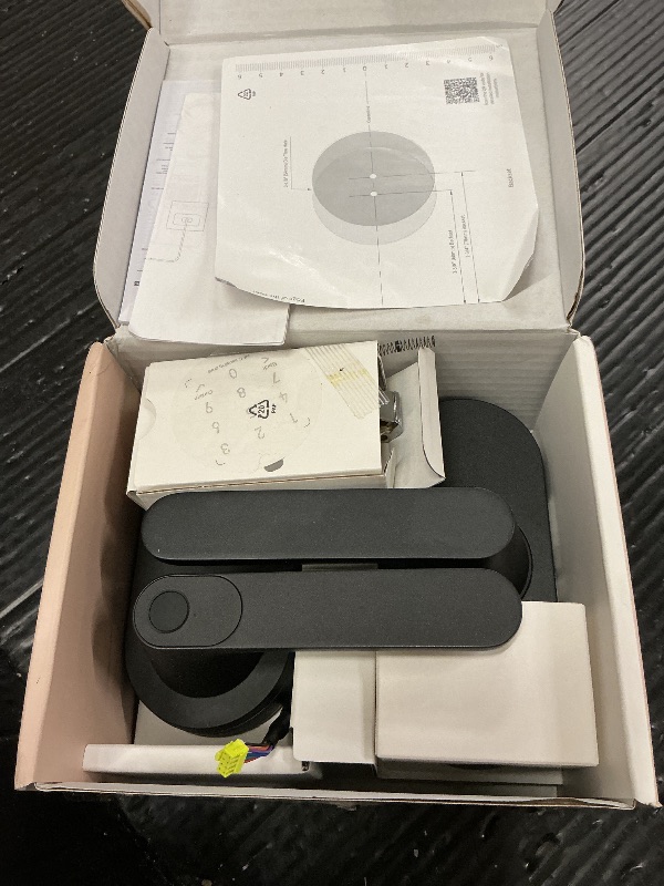 Photo 1 of Aqara Smart Lock U300, Fingerprint Keyless Entry Door Lock with Handle, Matter Over Thread with Apple Home Keys, Touchscreen Keypad, Smart Lever Lock Supports Apple Home, Alexa, Google, IFTTT, Black