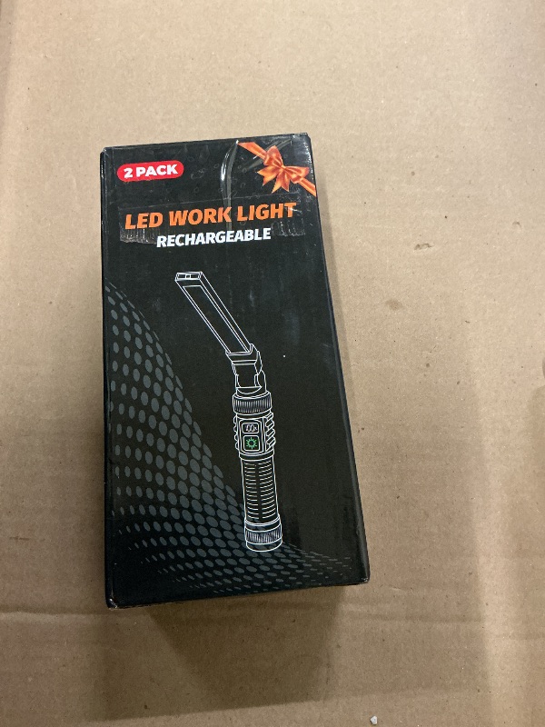 Photo 1 of 2Pack Magnetic Work Light, All Aluminum & 1500 High Lumens Rechargeable Work Light, 7 Mode & 360° Rotation Mechanic Light, Rechargeable Flashlight for Car Repairing, Valentines Day Tool Gifts for Him