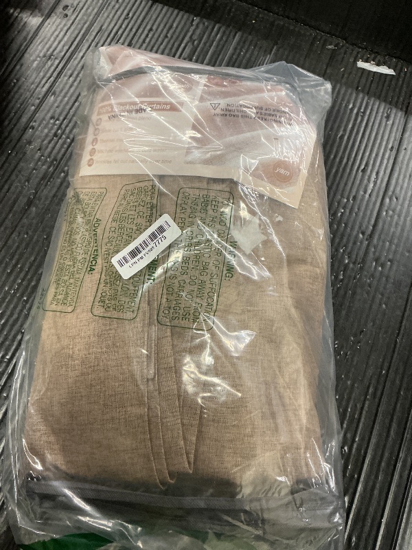 Photo 1 of Dark Flax Black Out 108 Inch Long Boho Curtains 2 Panel Set, Farmhouse Curtain for Living Room Darkening/Thermal/Noise Reduction Textured Linen Drape 9ft Hook&Ring Included Chocolate 50"Wx108" L