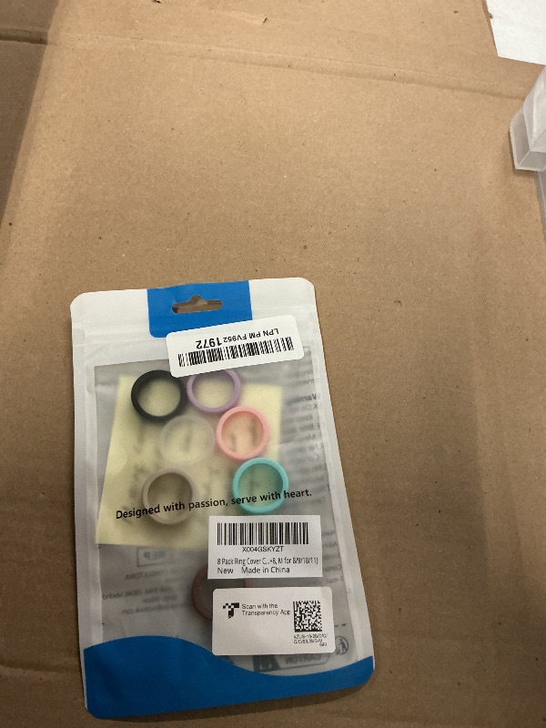Photo 1 of 10 Pack Ring Cover Compatible with Oura Ring Gen 4/4 Ceramic, Oura Ring 3 Horizon/Heritage, Surport Charging with Cover on, Anti-Scratch Elastic Silicone Ring Protector for Men Women, M for 8/9/10/11