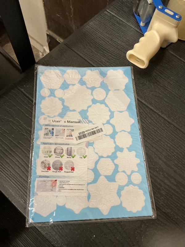 Photo 1 of 258 Pcs Christmas Snowflake Window Clings, Christmas Window Stickers Decorations