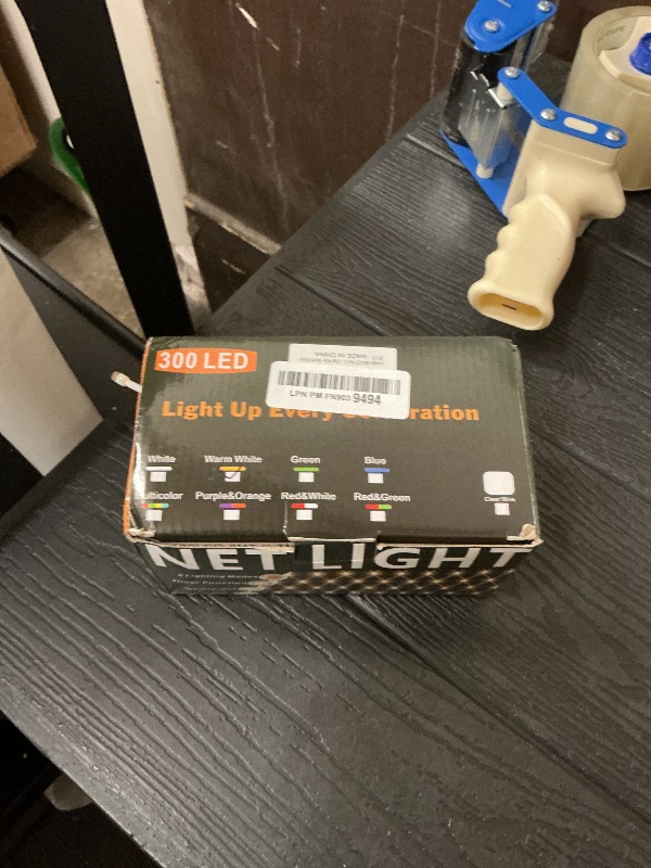 Photo 1 of 300 LED Net Lights, 14.8ft x 5ft 8 Modes Christmas Outdoor Mesh Lights Connectable, Waterproof Decorative String Lights Plug in for Bushes Xmas Tree Garden Wedding Party (Clear Wire, Warm White)