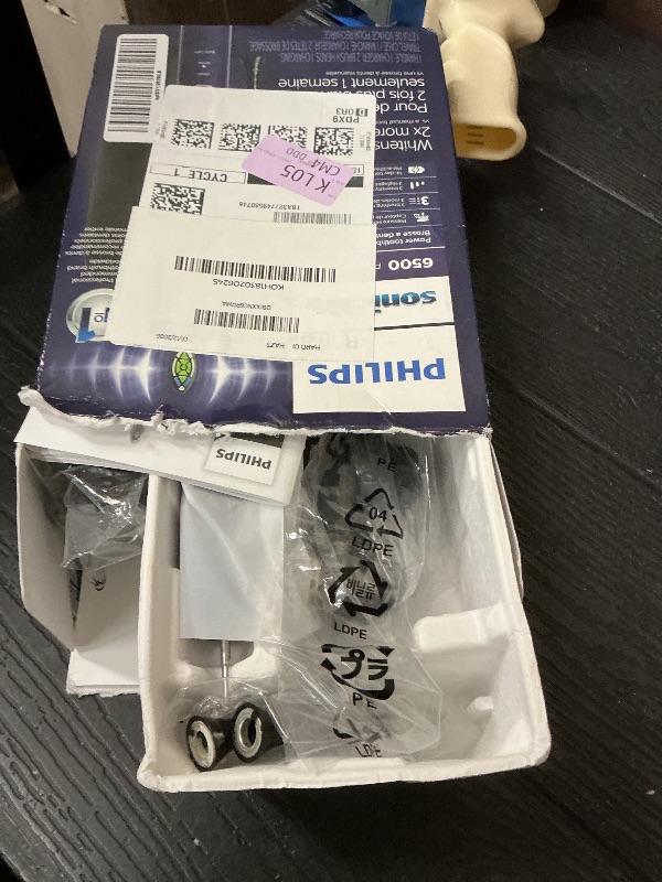 Photo 1 of PHILIPS Sonicare Protective Clean 6500 Rechargeable Electric Toothbrush with Charging Travel Case and Extra Brush Head, Deep Purple, 2 Count