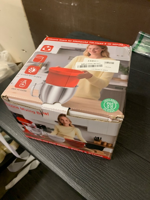 Photo 1 of Silicone Liners for KitchenAid Tilt-Head 5QT Stand Mixers, 3 Colors Silicone Bowl Liners with Lids, Kitchen Aid Accessories and Attachments for Baking and Cooking, No Need for Replacement Bowls (3PCS)