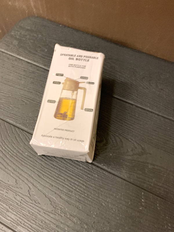 Photo 1 of 2 in 1 Glass Oil Sprayer & Dispenser,16oz/470ml Olive Cooking, Air Fryer, and Salad, for Kitchen Gadgets and Air Fryer Accessories, w/Stickers (Black)