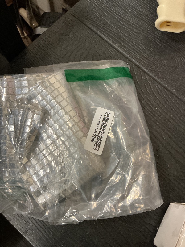 Photo 1 of 12 x 72 Inches Glitter Disco Table Runner - Retro 70s 80s Theme Decor - Silver Sequin - Bachelorette & Wedding Party Supplies