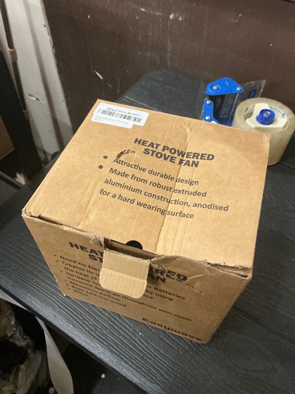 Photo 1 of Easywave Wood Stove Fan, Magnetic Pipe Fireplace Fan, Heat Powered Fireplace Fan Non Electric, Thermal Fan for Wood/Log Burning Stove Gas Burner, Silent Motor, W/Stove Accessories Thermometer