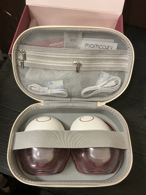 Photo 1 of Momcozy Breast Pump Hands Free Mobile Style | M6, Wearable Breastfeeding Pump Ideal Rhythm for More Milk, DoubleFit Flange More Fit & Discreet with 3 Modes & 9 Levels, 24mm - 2 Pack Cozy Red