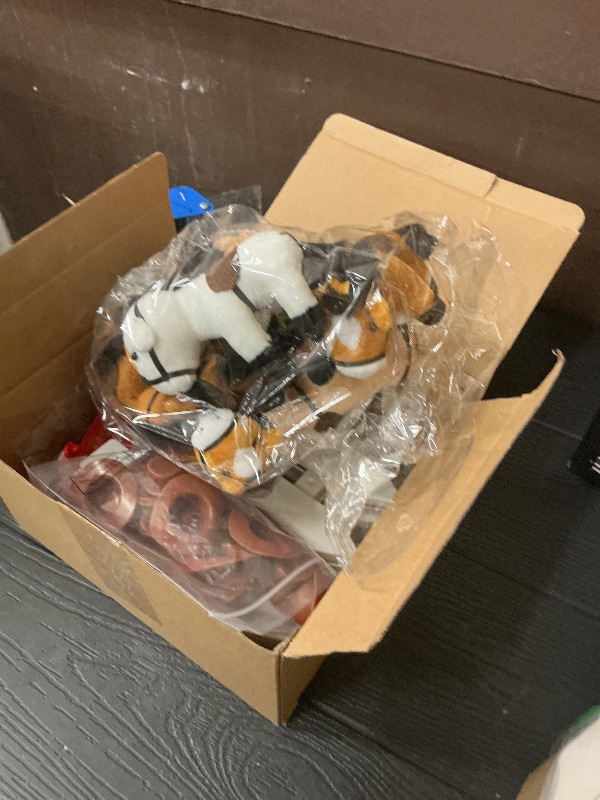 Photo 1 of 42 Pcs Mini Stuffed Horses Animal 4 Inch Mini Plush Animal with Tiny Cowboy Hats and Bandana DIY Crafts for Dollhouse for Horse Year Adopt a Horse Theme First Rodeo Birthday Party(Dark Color,Stylish)