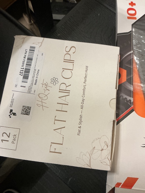 Photo 1 of 12 Pack Flat Hair Clips for Women – Matte Neutral Square Claw Clips, Flat Barrettes & Flower Pins in Black, Blonde,Light Brown & Dark Brown, Soft Touch Hair Accessories for Thick & Thin Hair