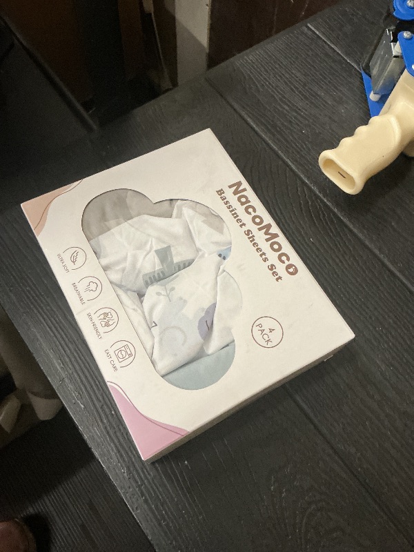 Photo 1 of 4 Pack Baby Bassinet Sheets - 35"x20" Bedside Bassinet Sheets for Newton, Ezebaby, AMKE(3 in 1) & Other Large Bedside Sleeper | Ultra Soft & Skin Friendly Bassinet Fitted Sheets for Boys Girls