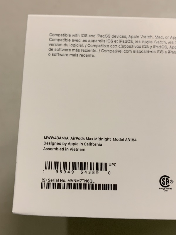 Photo 1 of Apple AirPods Max Wireless Over-Ear Headphones, Pro-Level Active Noise Cancellation, Transparency Mode, Personalized Spatial Audio, USB-C Charging, Bluetooth Headphones for iPhone - Midnight