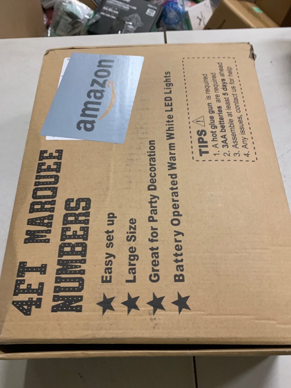 Photo 1 of Ledido 4FT Marquee Light Up Numbers 50, Marquee Numbers 4 Feet Tall for Birthday, Anniversary,Graduation Party Decorations,Big 50th Birthday Number for Party Decor,Warm White Large Lighted Number 50