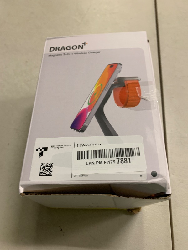 Photo 1 of 3 in 1 Charging Station for Apple Devices, Mag-Safe Charger Stand Fast Charging, Wireless Charger for iPhone 16/15/14/13/12 Series, & AirPods, & iWatch (USB-C Charger Included)