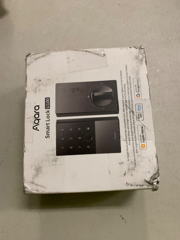 Photo 1 of Aqara Smart Lock U100, Fingerprint Keyless Entry Door Lock with Apple Home Key, Touchscreen Keypad, Bluetooth Electronic Deadbolt, IP65 Weatherproof, Supports Apple HomeKit, Alexa, Google, IFTTT, Gray