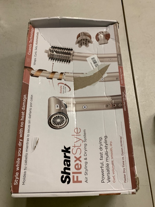 Photo 1 of Shark HD435 FlexStyle Air Styling & Drying System, Powerful Hair Blow Dryer & Multi-Styler with Auto-Wrap Curlers, Curl-Defining Diffuser, Oval Brush, & Concentrator Attachment, Stone