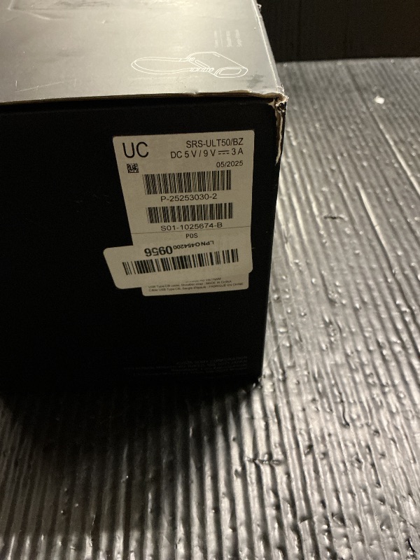 Photo 1 of Sony ULT Field 5 Wireless Portable Bluetooth Speaker, IP67 Waterproof, Dustproof, and Rustproof with Enhanced Bass, 25 Hour Battery, 360° Party Light, and Shoulder Strap (SRSULT50B), Black