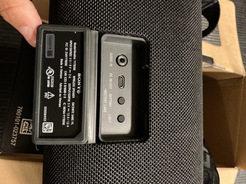 Photo 1 of Sony ULT Field 5 Wireless Portable Bluetooth Speaker, IP67 Waterproof, Dustproof, and Rustproof with Enhanced Bass, 25 Hour Battery, 360° Party Light, and Shoulder Strap (SRSULT50B), Black