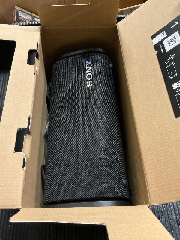 Photo 1 of Sony ULT Field 5 Wireless Portable Bluetooth Speaker, IP67 Waterproof, Dustproof, and Rustproof with Enhanced Bass, 25 Hour Battery, 360° Party Light, and Shoulder Strap (SRSULT50B), Black