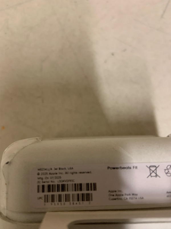 Photo 1 of Beats Powerbeats Fit - Wireless Noise Cancelling Workout Earbuds with Secure-Fit Wingtips, Up to 30-Hour Battery Life, Sweat & Water Resistant, Apple & Android Compatible - Jet Black