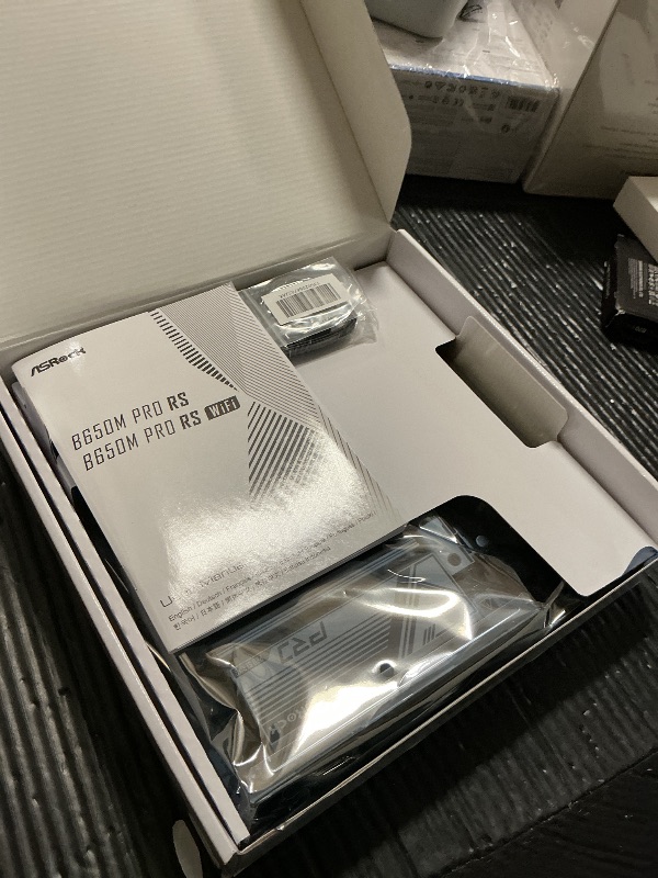 Photo 1 of Asrock B650M Pro RS AMD Socket AM5 Ryzen 7000/8000/9000 Series DDR5 7200+ (OC) MHz 256GB M.2 Key E for WiFi SATA3 6.0 Gb/s Micro ATX Motherboard 2.5G LAN BIOS Flashback