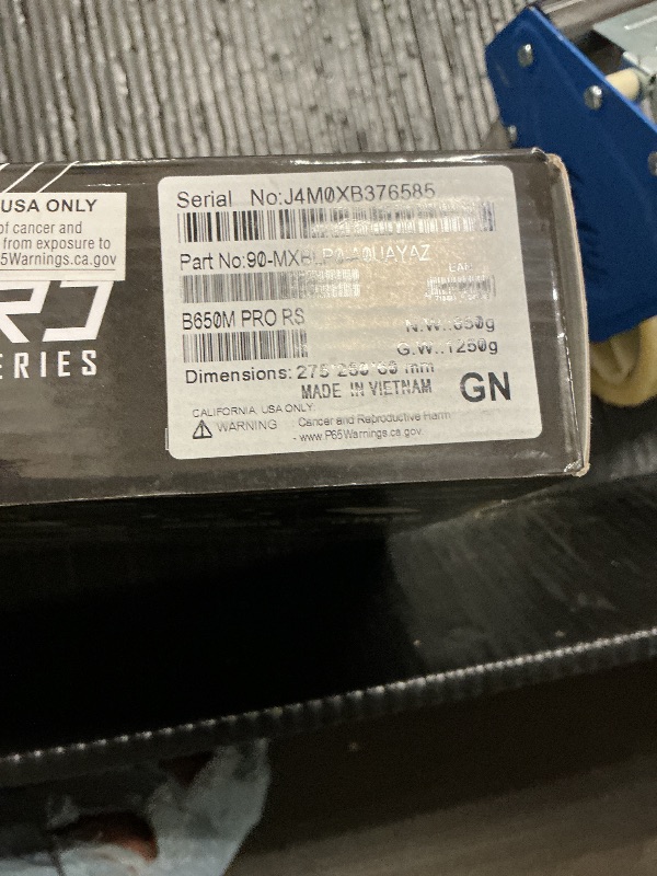 Photo 1 of Asrock B650M Pro RS AMD Socket AM5 Ryzen 7000/8000/9000 Series DDR5 7200+ (OC) MHz 256GB M.2 Key E for WiFi SATA3 6.0 Gb/s Micro ATX Motherboard 2.5G LAN BIOS Flashback