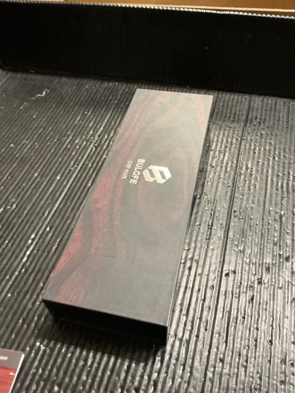 Photo 1 of BULOFE 8 Inch Chef Knife, Kitchen Knife with Sharpener and Finger Guard, Professional Steel Sharp Chef's Knife Set with Ergonomic Handle, Gifts for Christmas, Black