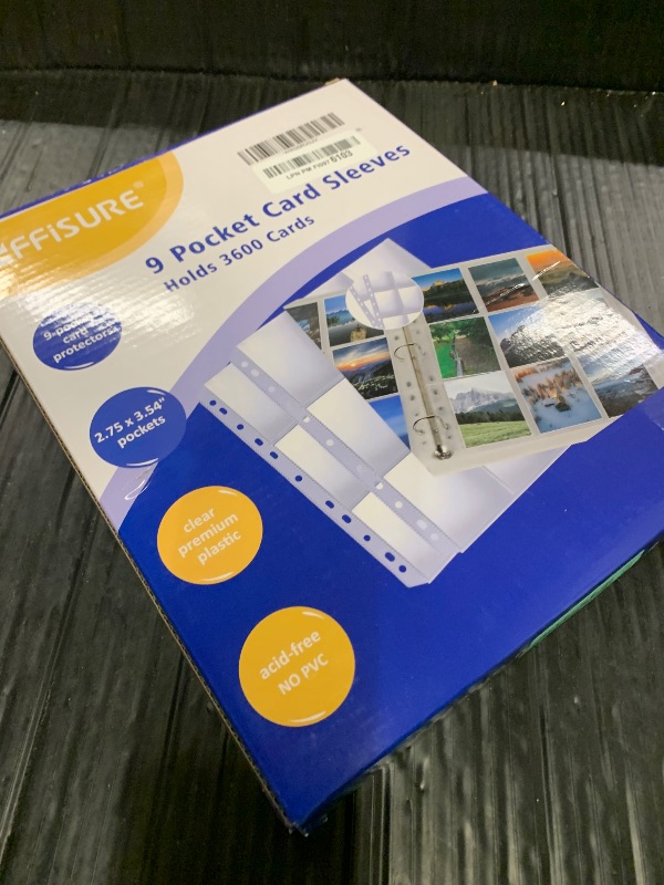 Photo 1 of 200 Pack 9 Pocket Trading Card Binder Pages, Holds 3600 Cards, Thickened Binder Sleeves, 3 Ring 9 Pocket Sheets for Sports Cards, Coupons Cards