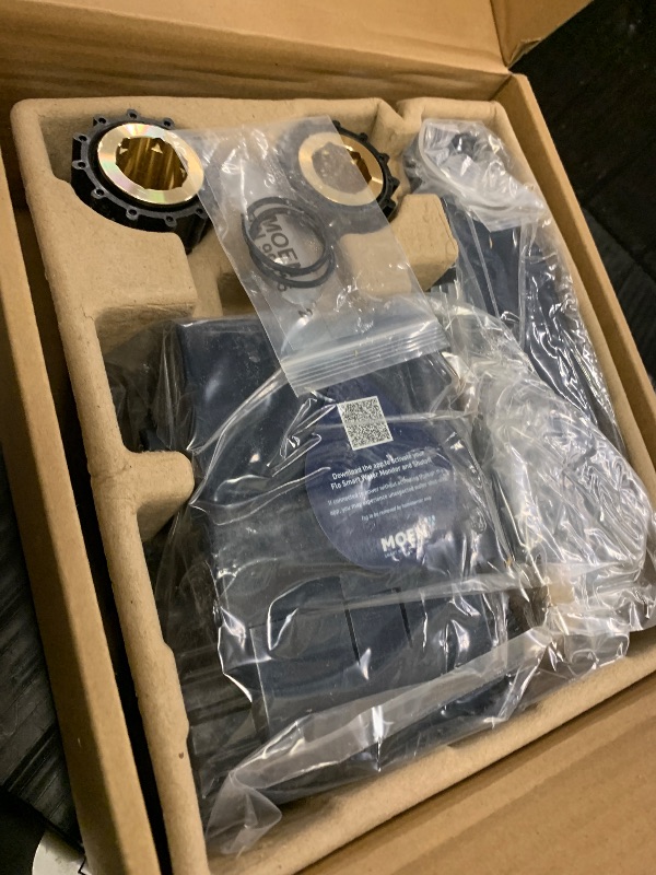 Photo 1 of Moen Flo Smart Water Monitor and Automatic Shutoff Sensor, Wi-Fi Connected Water Leak Detector for 1-Inch Diameter Pipe, 900-006