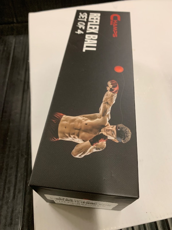 Photo 1 of Champs MMA Boxing Reflex Ball Set with Punch Counter App | 4 Balls with Varying Weights, Headband & 4 Spare Strings to Improve Speed, Hand Eye Coordination Training | Boxing Equipment, MMA Gear Gift