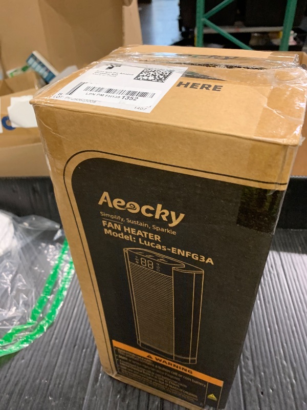 Photo 1 of 3rd-Gen AEOCKY Space Heater with AI Thermostat, 1500W PTC Electric Heaters for Indoor Use With Remote, 70° Oscillation, Utmost Silence, Safe Portable for Office, Bedroom, Room, Home