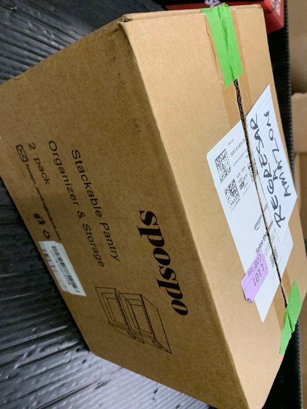 Photo 1 of spospo 2 Pack Trash Bag Holder with Bamboo Lid, Stackable Trashbag Dispenser, Extra Large Garbage Bag Holder for Kitchen Laundry Room Under Sink Organization and Storage