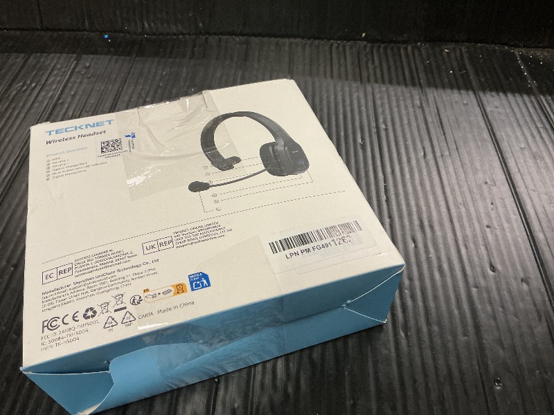 Photo 1 of TECKNET Trucker Bluetooth Headset, Trucker Bluetooth Headphones with Microphone AI Noise Canceling Wireless On Ear Headset, Hands Free Wireless Headset for Cell Phone Computer Office Home (Black)