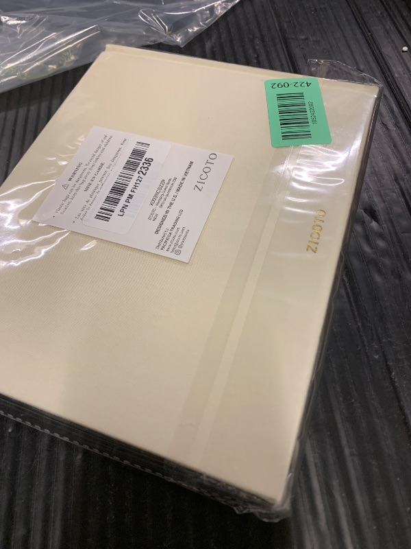 Photo 1 of ZICOTO Beautiful Linen Wedding Guest Book for Your Wedding Reception - Simply Elegant Guestbook to Sign in and Add Polaroid Photos - The Perfect Baby Shower Guest Book and Addition to Your Big Day