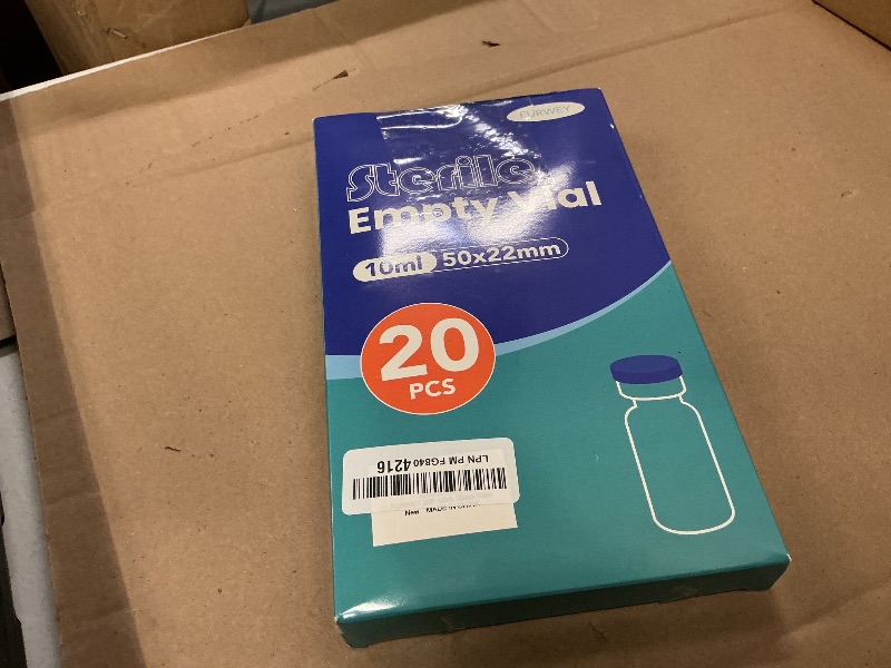 Photo 1 of 10ml Sterile Vials with Self Healing Injection Port and Sealing Cap, Glass Sterile Vials for Injections (20 Pack)