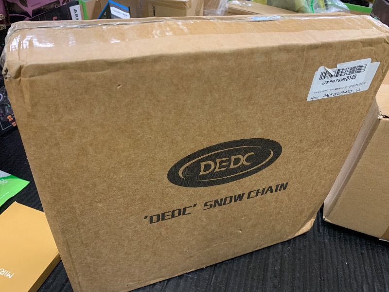 Photo 1 of DEDC Auto Lock Snow Tire Chains,50s Quick Easy,Enhanced Manganese Steel Alloy,Endurance Life 650 Mi for Car SUV and Pickup Truck 245 255 265 275 295 315 Set of 2 (LS1619)