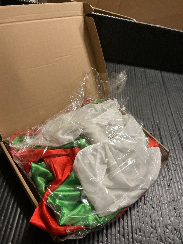 Photo 1 of 3 Pcs 2 ft Large Christmas Bow Decorations Big Satin Red Green White Bows Hanging Wall Decors for Room Fireplace Coquette Backdrop Bridal Shower Wedding Bachelorette Xmas Party Supplies