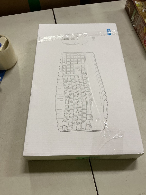 Photo 1 of Wireless Keyboard and Mouse Combo,2.4G Full Size Wave Keys Ergonomic Keyboard with Wrist Rest for Natural Typing, 3 DPI Adjustable Ergonomic Silent Mouse for Computer/Laptop/Windows/Mac (Gray)