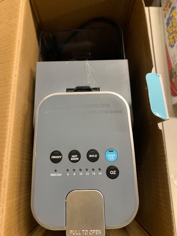 Photo 1 of Tastyle Single Serve Coffee Maker, Iced and Hot Coffee Machine for K Cup & Grounds, Compact Design, 40oz Removable Water Reservoir, 6 to 24 Oz Brew Sizes, Fits 7.3" Travel Mug, Gray