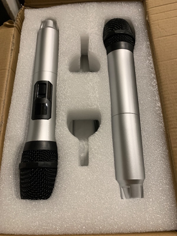 Photo 1 of Portable Karaoke Machine, with Wireless Microphones, Bluetooth Party Speaker with LED Lights, Loud Subwoofer, USB/AUX, Outdoor Karaoke Speaker for Adults & Kids, Home & Party